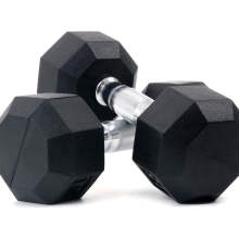 Wholesale High Quality Hex Rubber Dumbbell for  Gym Training